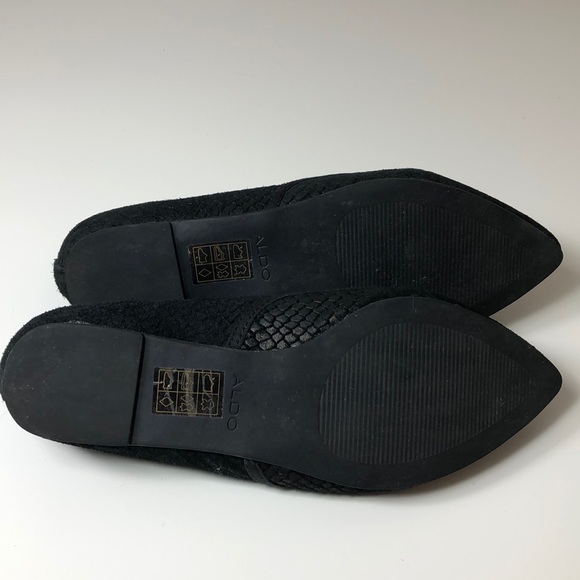 Black flat suede Aldo shoes, size 6.5 - Picture 5 of 6